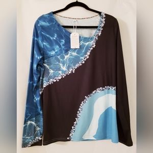 Made with Love NWT Long Sleeved Blouse / Top Size L